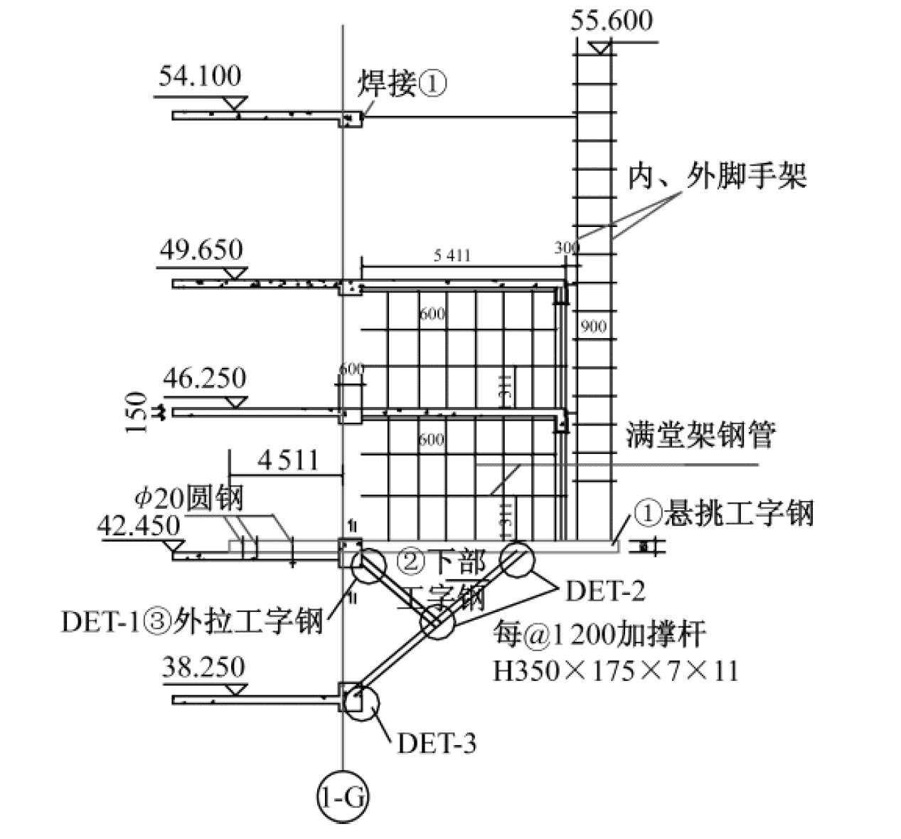 高层大悬挑结构高空支撑技术