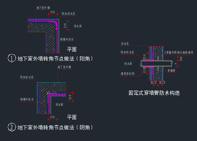 地下室防水节点做法图