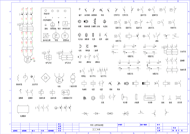 常用电气制图CAD图形