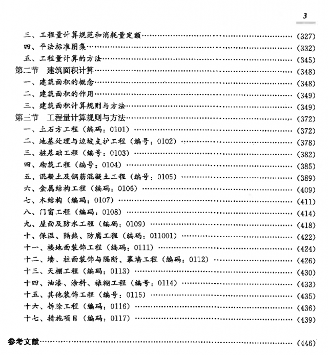 技术计量土建目录