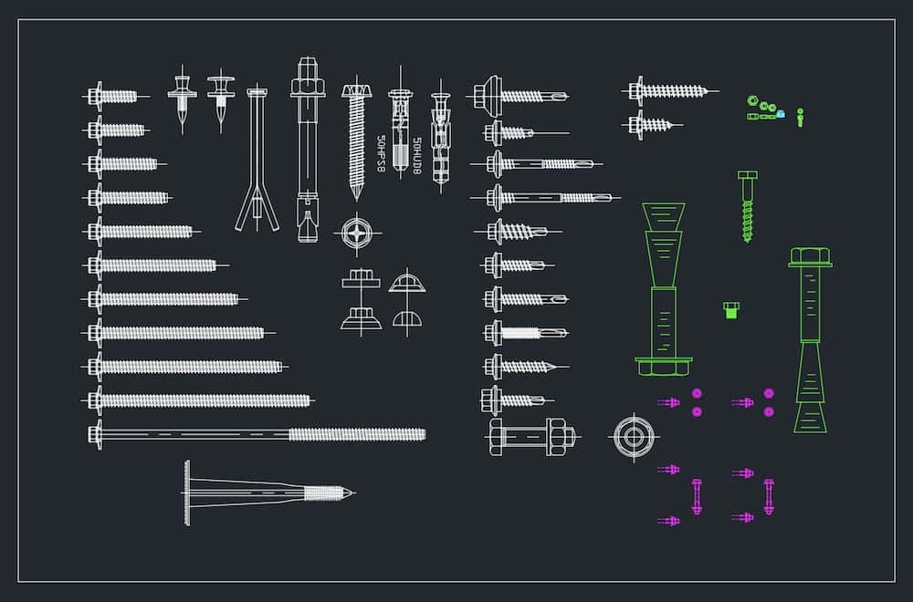 Various-screws-cad